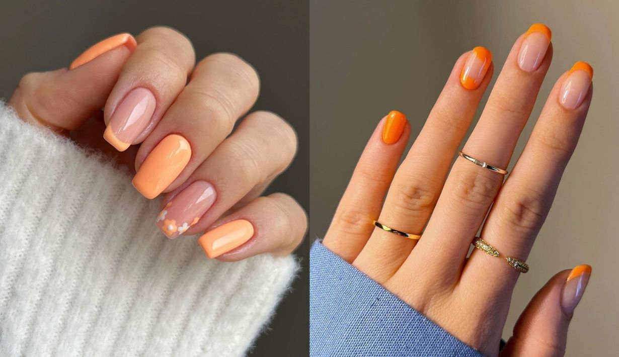 orange nails