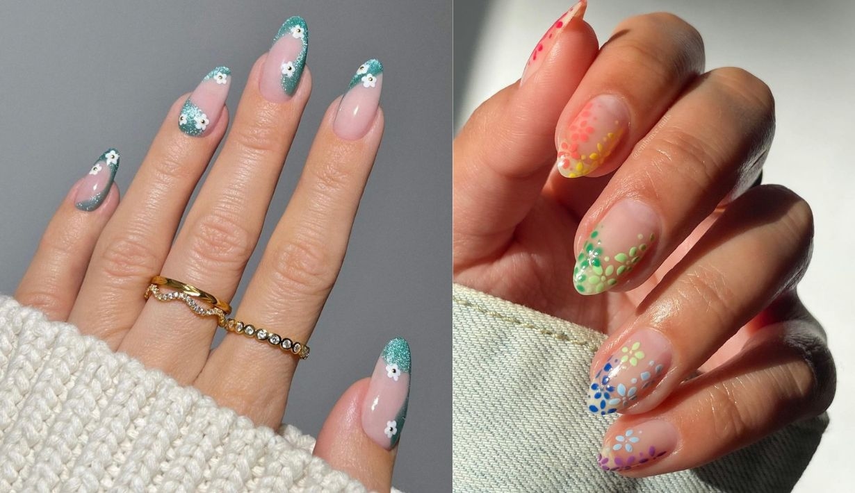 floral nails