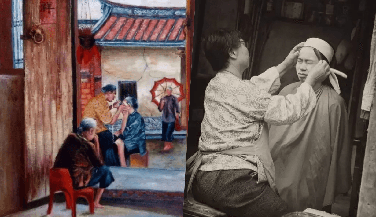 ancient chinese facial threading 