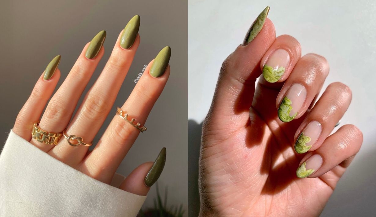 matcha nails