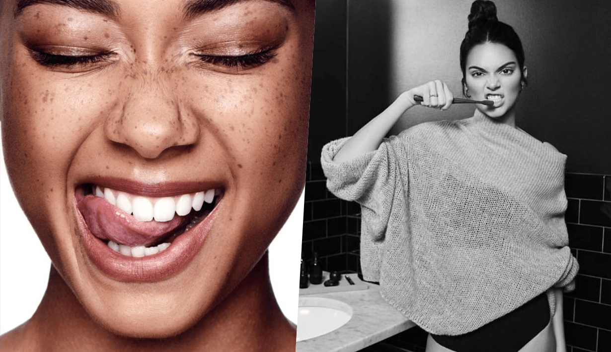 dry brushing teeth