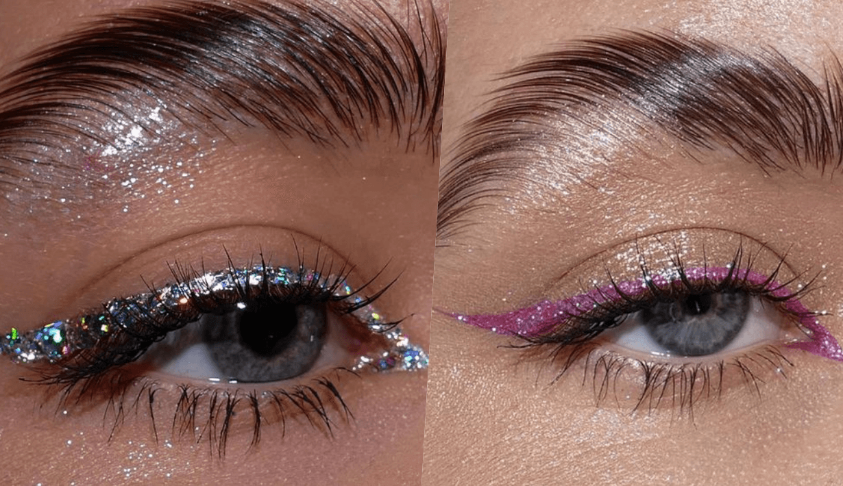 glitterliner looks