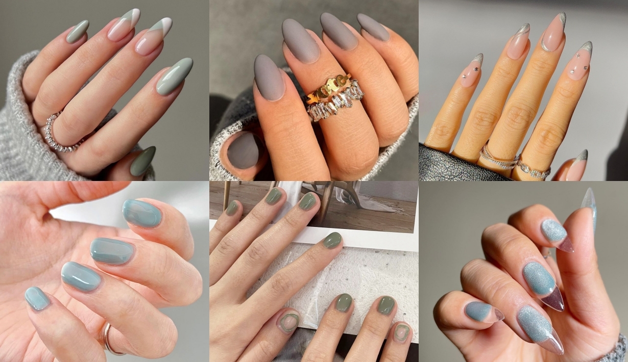 grey nails