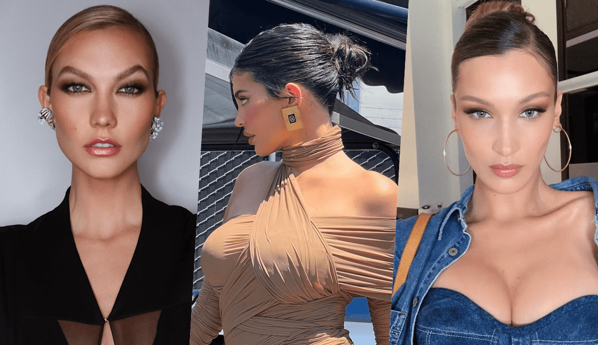 Model Sleek Hair Bun