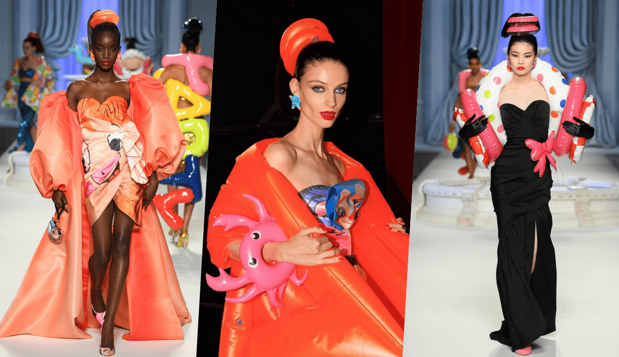 moschino ss23 bts model makeup looks