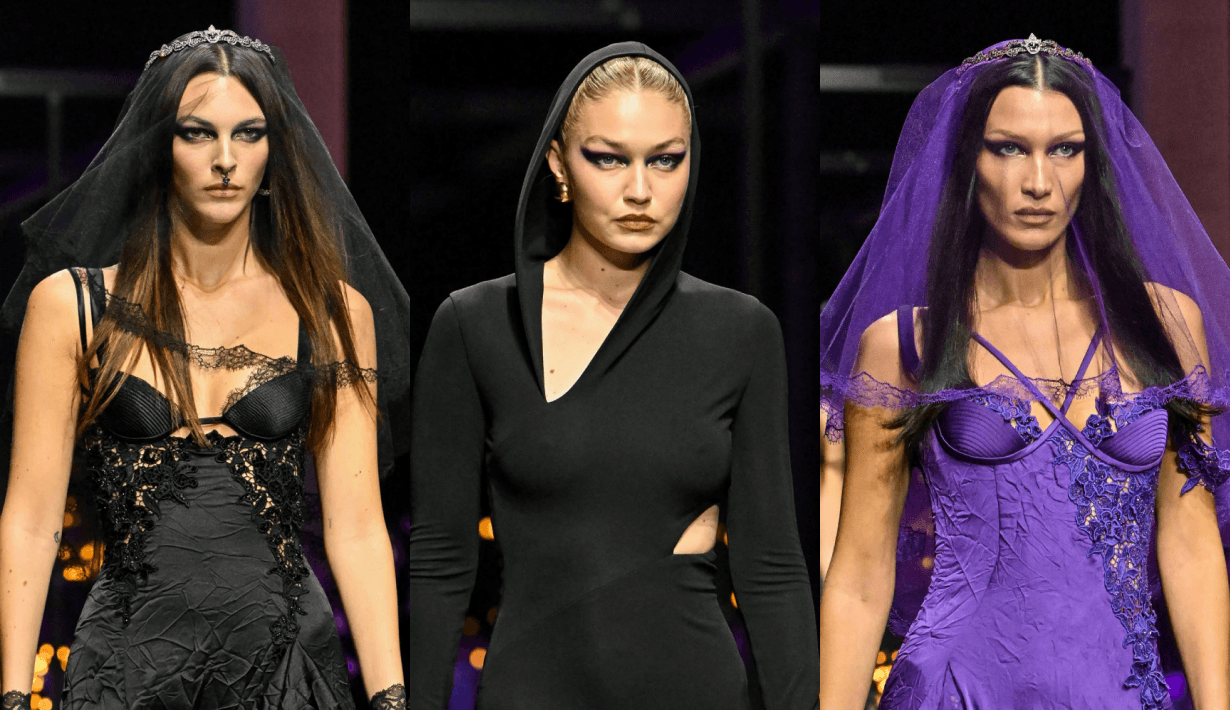 Versace SS23 dramatic makeup looks