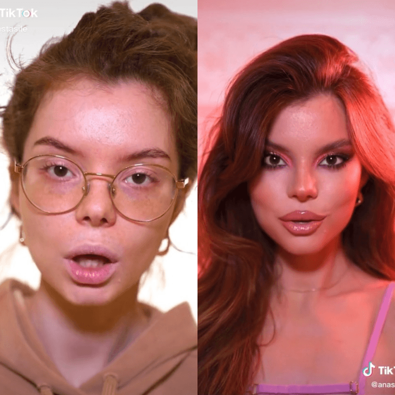 Makeup Transition looks 1 