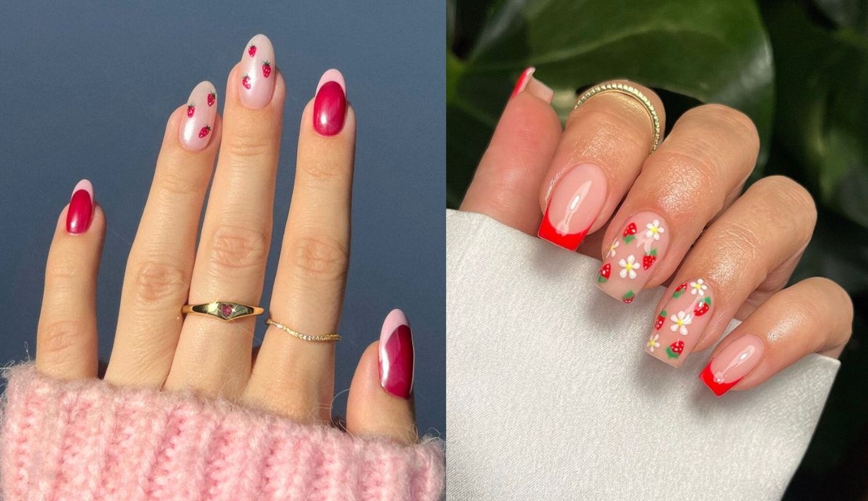 strawberry nails